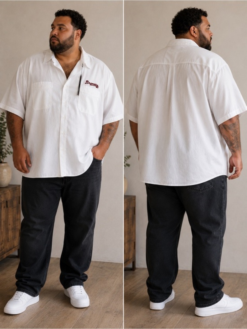 NTW Antigua Men's Atlantic Braves Game Day Woven Fishing Shirt Size 3X